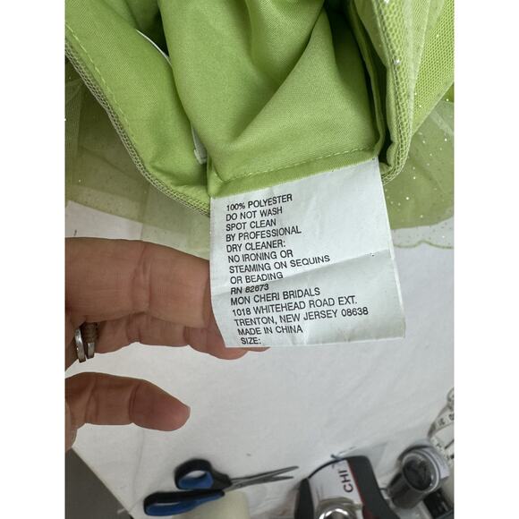 Vintage Y2K 90s Fairy Dress Strapless Handkerchief Hem Ruffles Tinkerbell Small - Picture 9 of 10